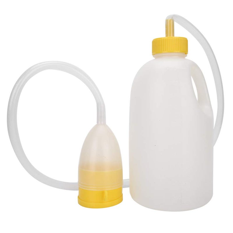 woobles Men Male Urinal Pee Bottle with Lid Spill Proof Reusable, Portable Urine Bottle Pee Container Cup Elderly Bedridden Patients Potty with Pipe for Men Incontinence Elderly or Camping Car Traveling - Image 5